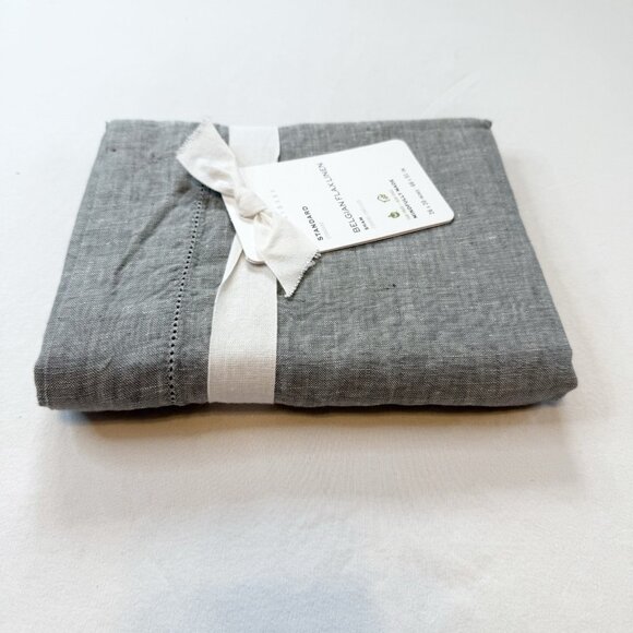 Pottery Barn Standard Belgian Flax Linen 1 Sham Gray 100% Linen 26X20 in NEW - Picture 9 of 10